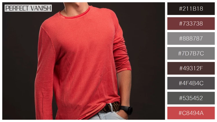 スタイリッシュな男性モデルの無料配色パターン 8色 フリー young model red