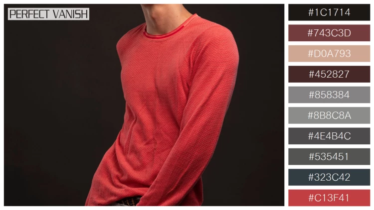 スタイリッシュな男性モデルの無料配色パターン 10色 フリー young model red