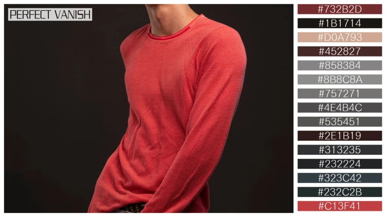 スタイリッシュな男性モデルの無料配色パターン 15色 フリー young model red