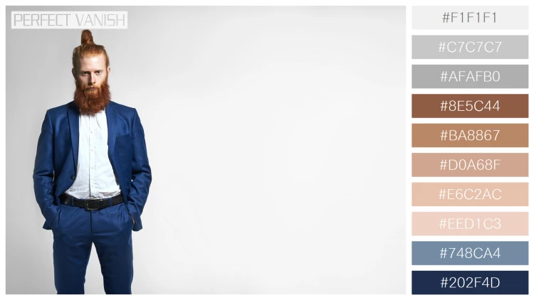スタイリッシュな男性モデルの無料配色パターン 10色 フリー isolated image successful