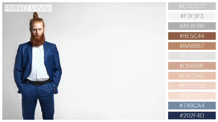 スタイリッシュな男性モデルの無料配色パターン 12色 フリー isolated image successful