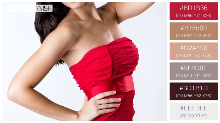 ファッショナブルな女性モデルの無料配色パターン 6色 フリー clothing dress fashionable
