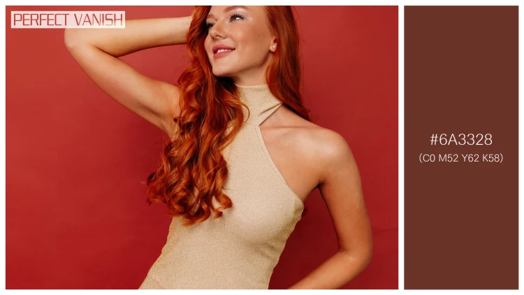 ファッショナブルな女性モデルの無料配色パターン 1色 フリー redhead woman elegant