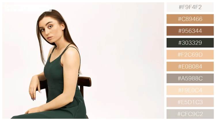 ファッショナブルな女性モデルの無料配色パターン 10色 フリー studio image serious