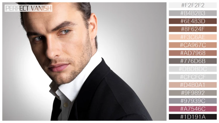 スタイリッシュな男性モデルの無料配色パターン 15色 フリー closeup face fashion