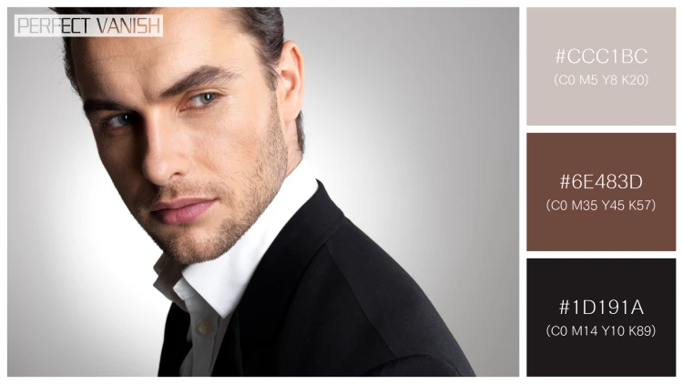 スタイリッシュな男性モデルの無料配色パターン 3色 フリー closeup face fashion