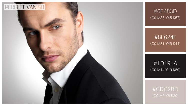スタイリッシュな男性モデルの無料配色パターン 4色 フリー closeup face fashion