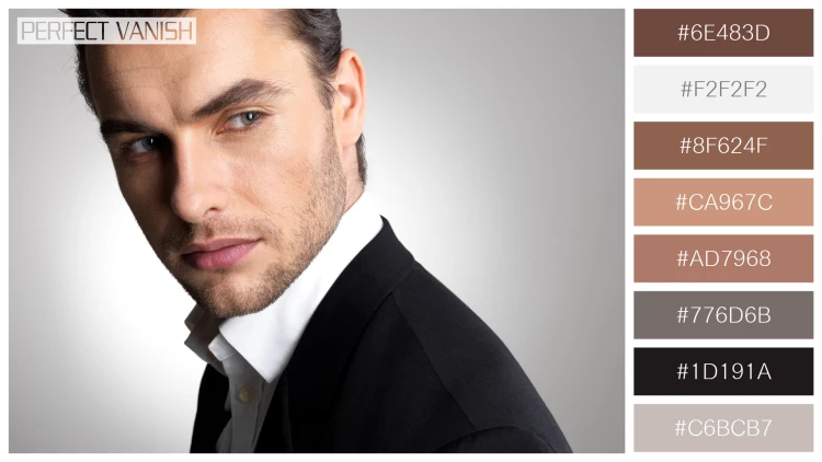 スタイリッシュな男性モデルの無料配色パターン 8色 フリー closeup face fashion