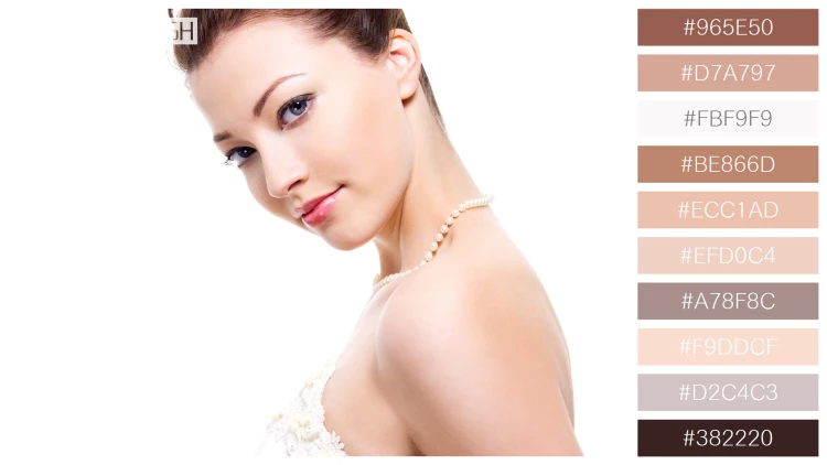ファッショナブルな女性モデルの無料配色パターン 10色 フリー portrait beautiful young