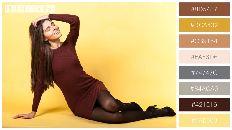 ファッショナブルな女性モデルの無料配色パターン 8色 フリー woman dress fashion