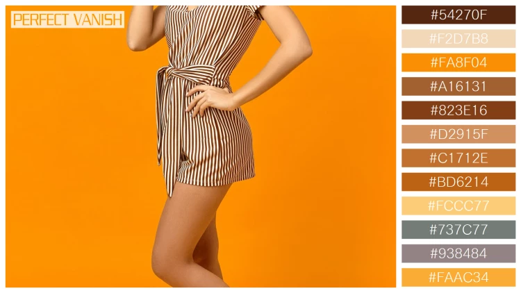 ファッショナブルな女性モデルの無料配色パターン 12色 フリー vertical image gorgeous
