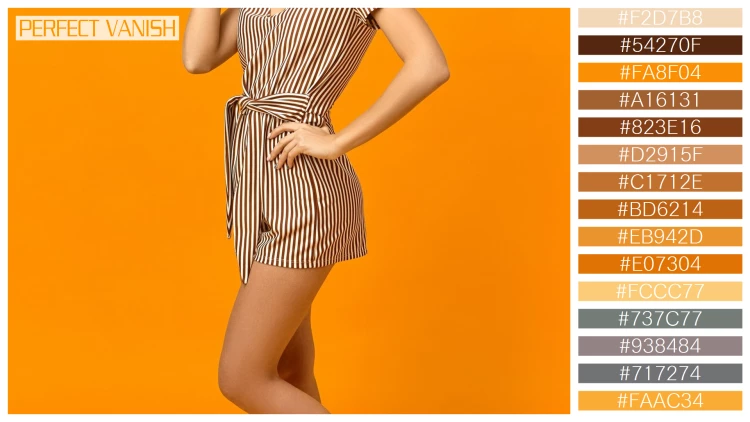ファッショナブルな女性モデルの無料配色パターン 15色 フリー vertical image gorgeous