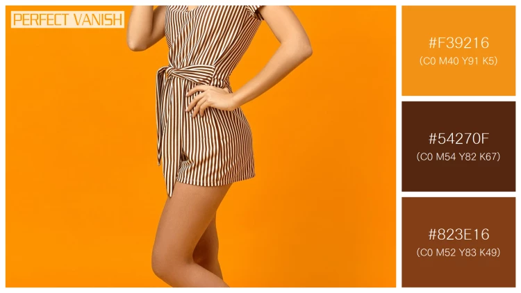 ファッショナブルな女性モデルの無料配色パターン 3色 フリー vertical image gorgeous