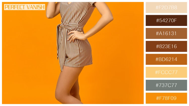 ファッショナブルな女性モデルの無料配色パターン 8色 フリー vertical image gorgeous