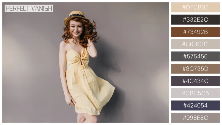 ファッショナブルな女性モデルの無料配色パターン 10色 フリー winsome ginger girl