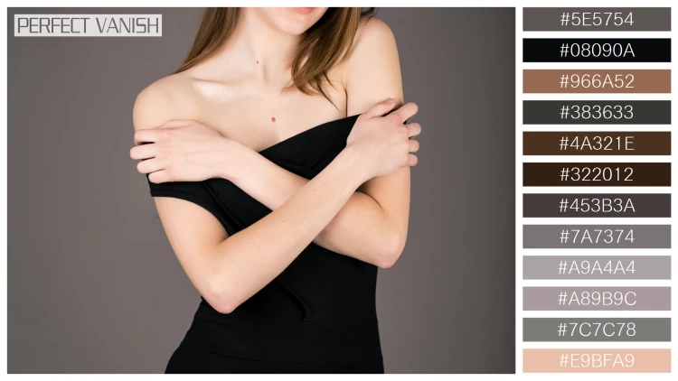 ファッショナブルな女性モデルの無料配色パターン 12色 フリー beautiful studio portrait