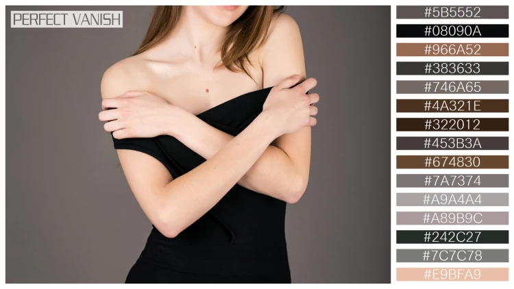 ファッショナブルな女性モデルの無料配色パターン 15色 フリー beautiful studio portrait