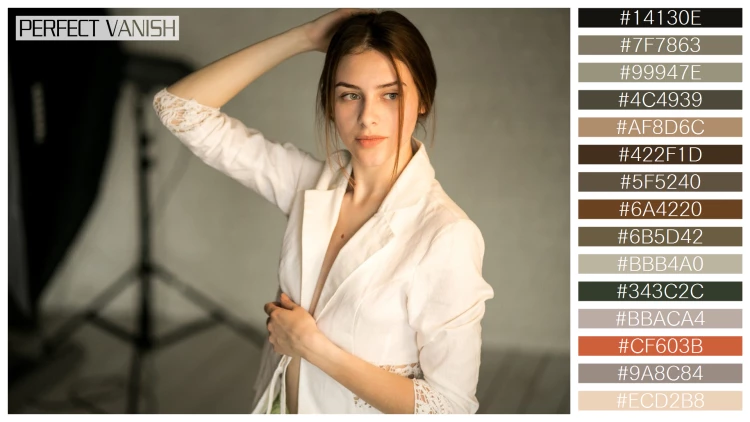 ファッショナブルな女性モデルの無料配色パターン 15色 フリー beautiful woman studio