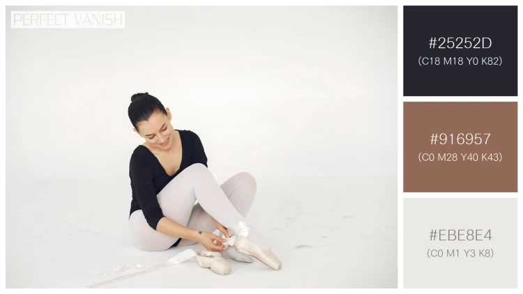 ファッショナブルな女性モデルの無料配色パターン 3色 フリー gorgeous ballet dancer