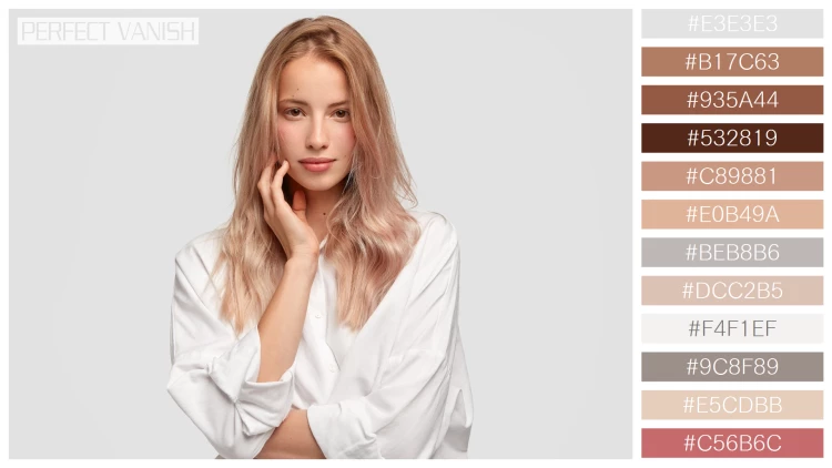 ファッショナブルな女性モデルの無料配色パターン 12色 フリー monochrome beauty concept