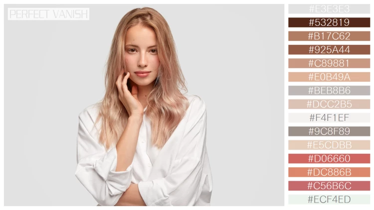 ファッショナブルな女性モデルの無料配色パターン 15色 フリー monochrome beauty concept