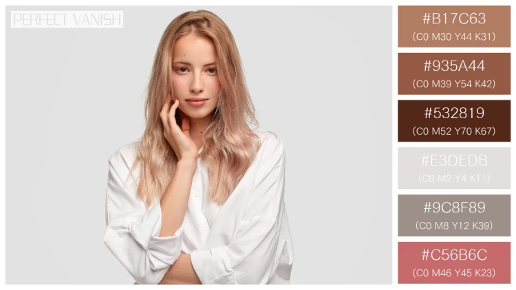 ファッショナブルな女性モデルの無料配色パターン 6色 フリー monochrome beauty concept