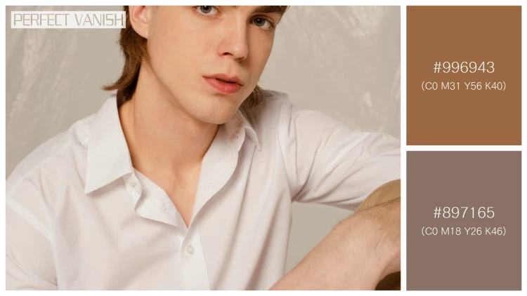 スタイリッシュな男性モデルの無料配色パターン 2色 フリー young man portrait