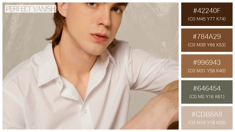 スタイリッシュな男性モデルの無料配色パターン 5色 フリー young man portrait