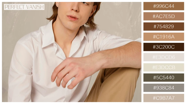 スタイリッシュな男性モデルの無料配色パターン 10色 フリー young man portrait