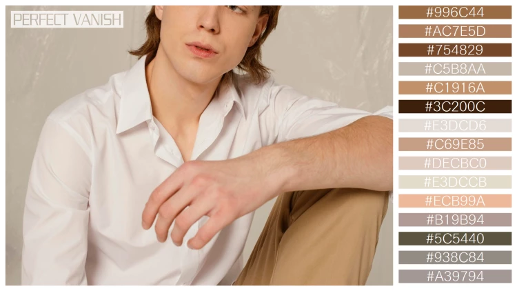 スタイリッシュな男性モデルの無料配色パターン 15色 フリー young man portrait