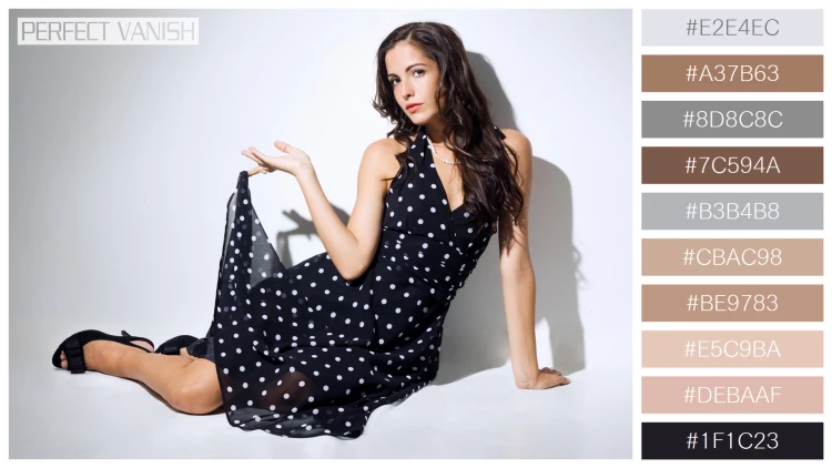 ファッショナブルな女性モデルの無料配色パターン 10色 フリー studio portrait fashionable