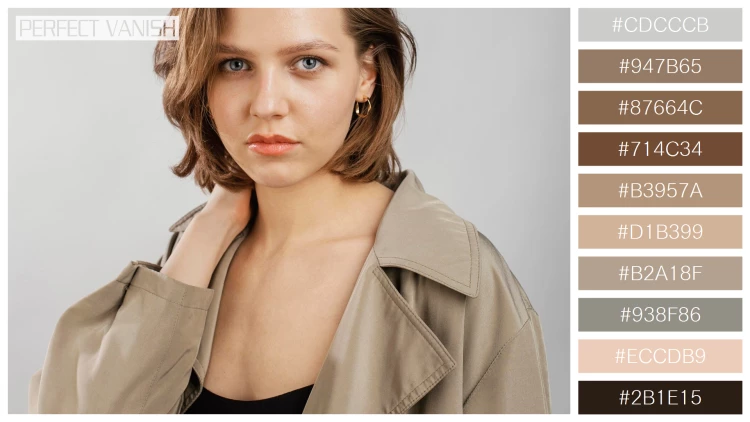 ファッショナブルな女性モデルの無料配色パターン 10色 フリー portrait young woman