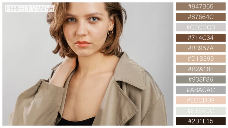 ファッショナブルな女性モデルの無料配色パターン 12色 フリー portrait young woman