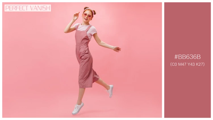 ファッショナブルな女性モデルの無料配色パターン 1色 フリー active woman pink