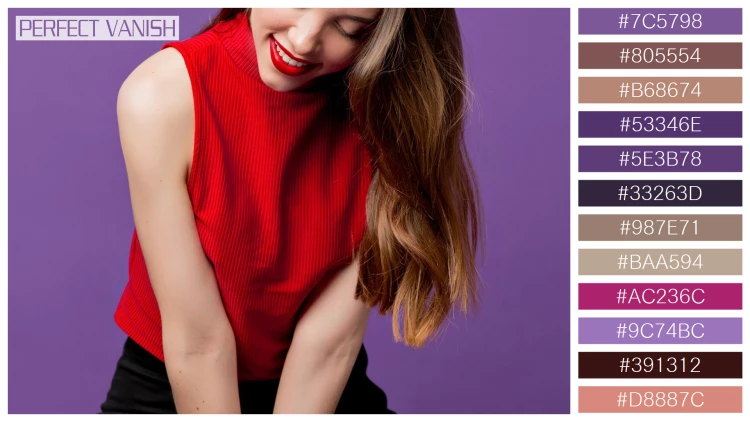 ファッショナブルな女性モデルの無料配色パターン 12色 フリー portrait smiling beautiful