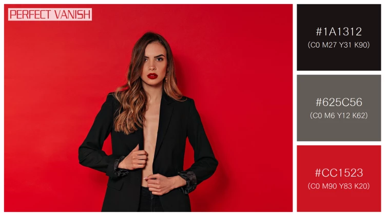 ファッショナブルな女性モデルの無料配色パターン 3色 フリー studio portrait spectacular