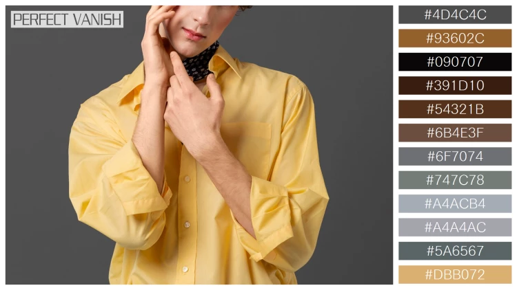 スタイリッシュな男性モデルの無料配色パターン 12色 フリー portrait man fashionable