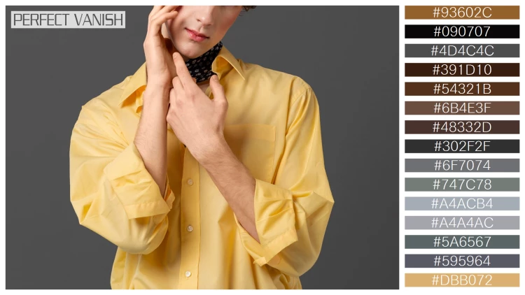 スタイリッシュな男性モデルの無料配色パターン 15色 フリー portrait man fashionable