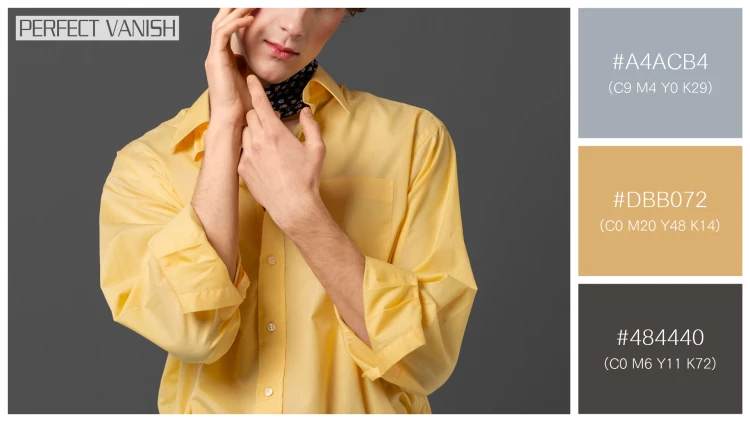 スタイリッシュな男性モデルの無料配色パターン 4色 フリー portrait man fashionable