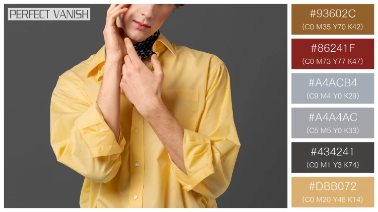 スタイリッシュな男性モデルの無料配色パターン 6色 フリー portrait man fashionable