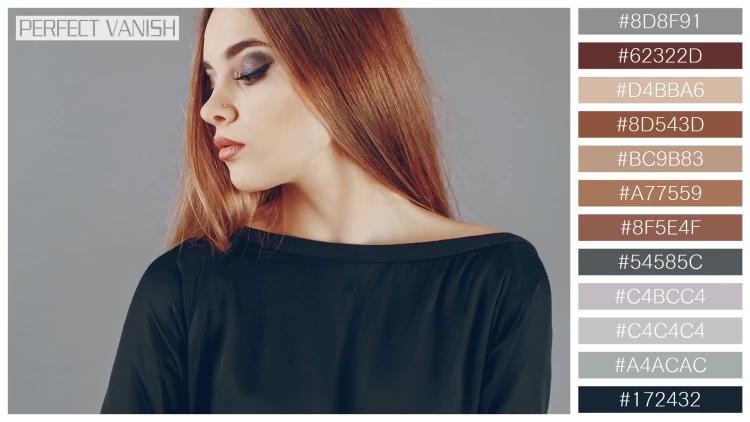 ファッショナブルな女性モデルの無料配色パターン 12色 フリー beautiful photo model