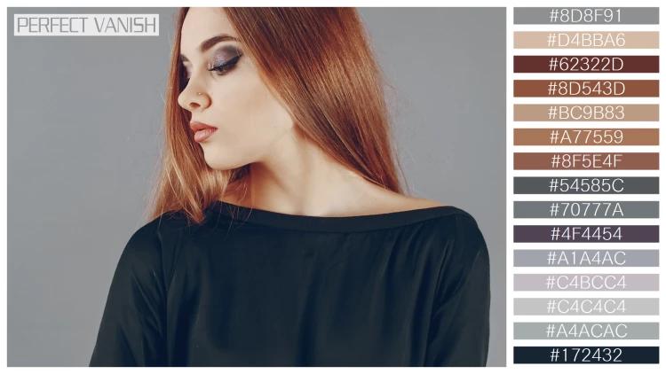 ファッショナブルな女性モデルの無料配色パターン 15色 フリー beautiful photo model