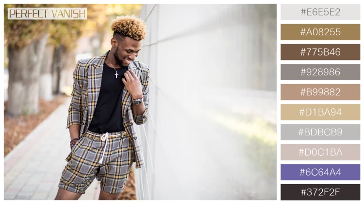 スタイリッシュな男性モデルの無料配色パターン 10色 フリー african man