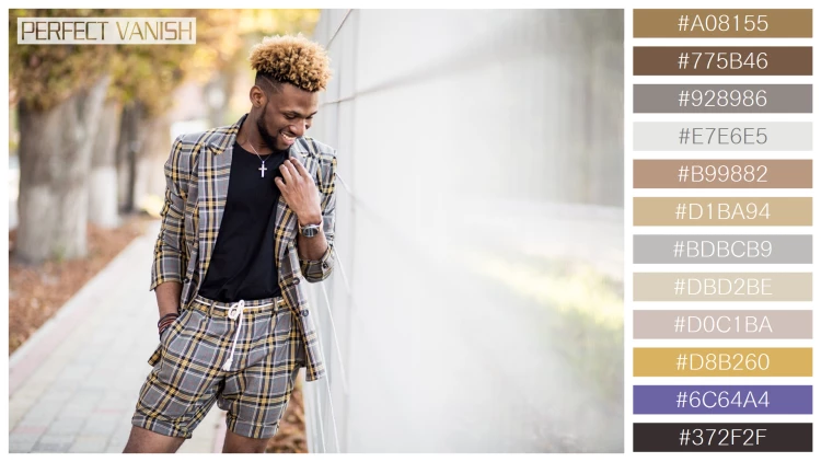 スタイリッシュな男性モデルの無料配色パターン 12色 フリー african man