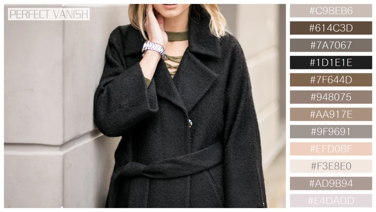 ファッショナブルな女性モデルの無料配色パターン 12色 フリー girl coat