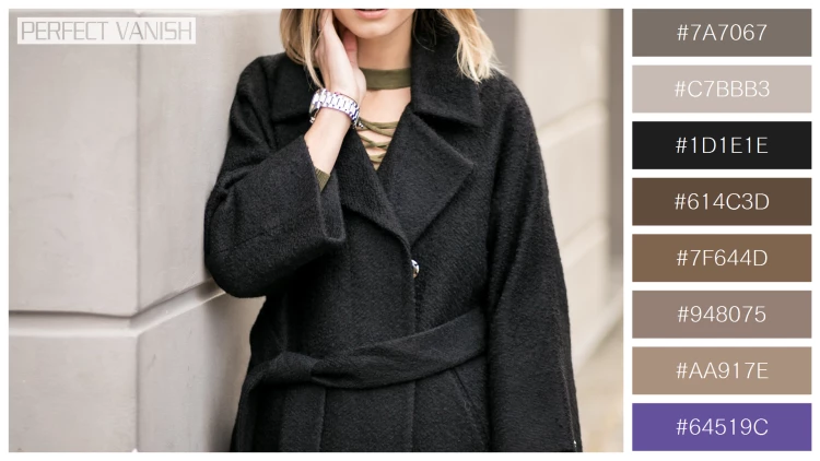ファッショナブルな女性モデルの無料配色パターン 8色 フリー girl coat
