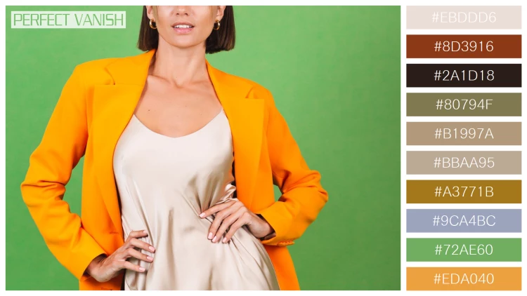 ファッショナブルな女性モデルの無料配色パターン 10色 フリー stylish woman silk
