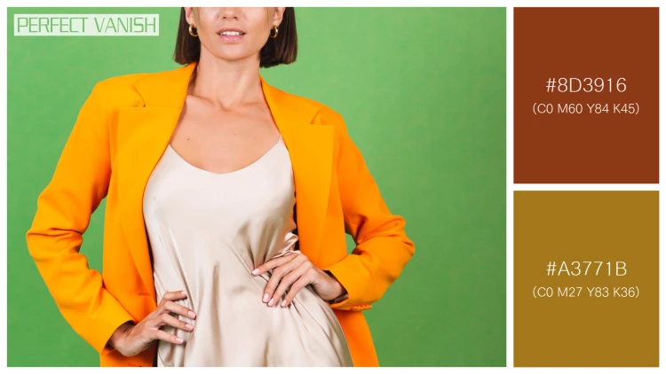 ファッショナブルな女性モデルの無料配色パターン 2色 フリー stylish woman silk