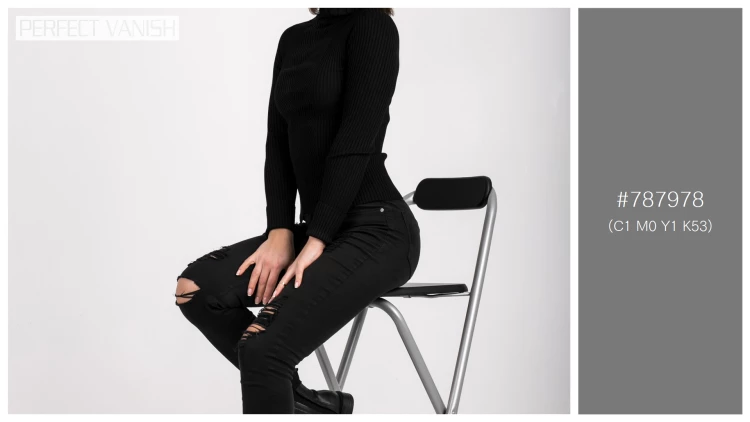 ファッショナブルな女性モデルの無料配色パターン 1色 フリー woman sitting chair