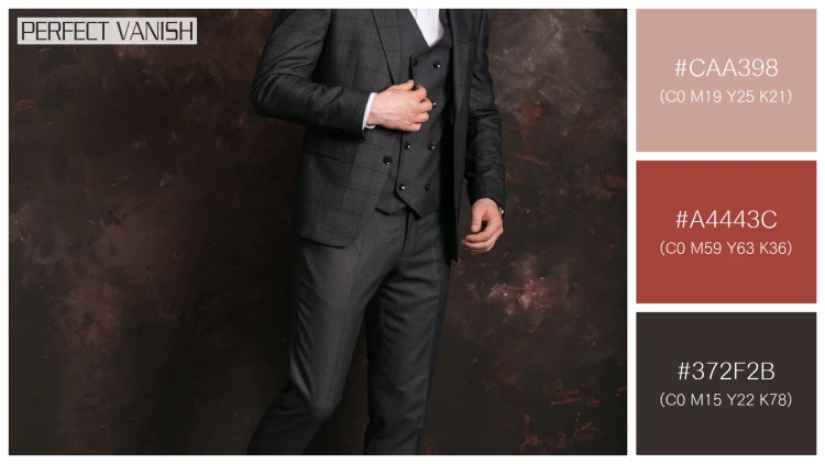 スタイリッシュな男性モデルの無料配色パターン 3色 フリー groom studio